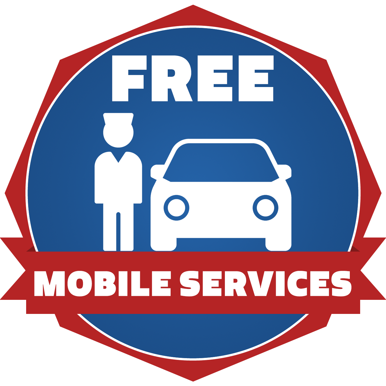 Free mobile services badge